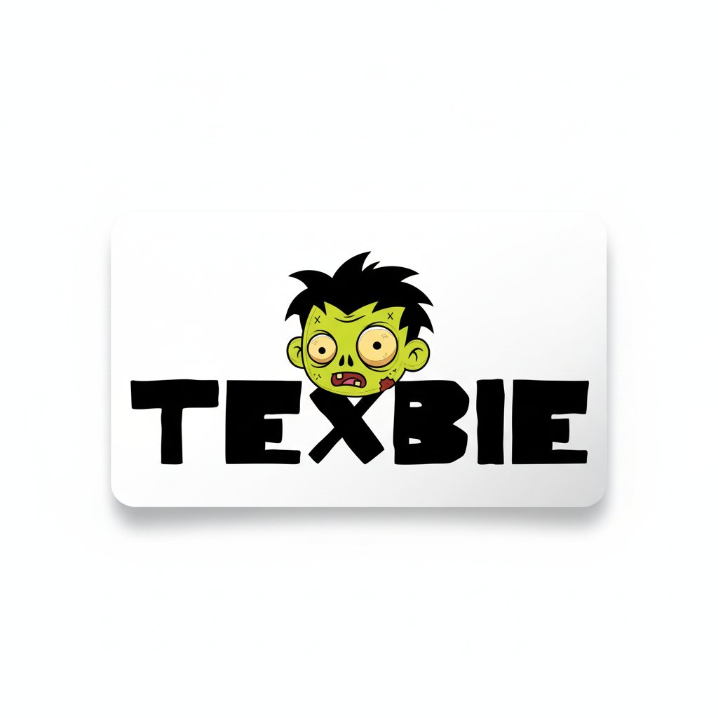 Texbie Zombie Head Bumper Sticker