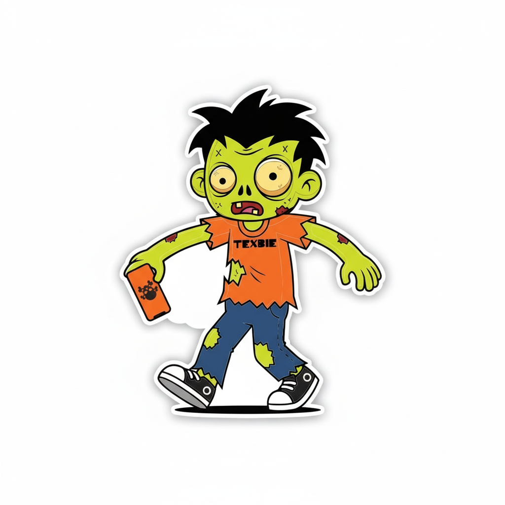 Texbie Walking Zombie Sticker